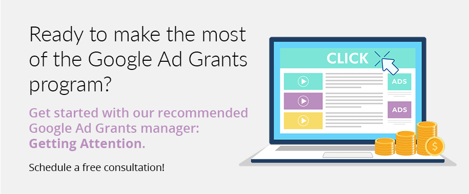Get a consultation with our recommended Google Ad Grants manager.