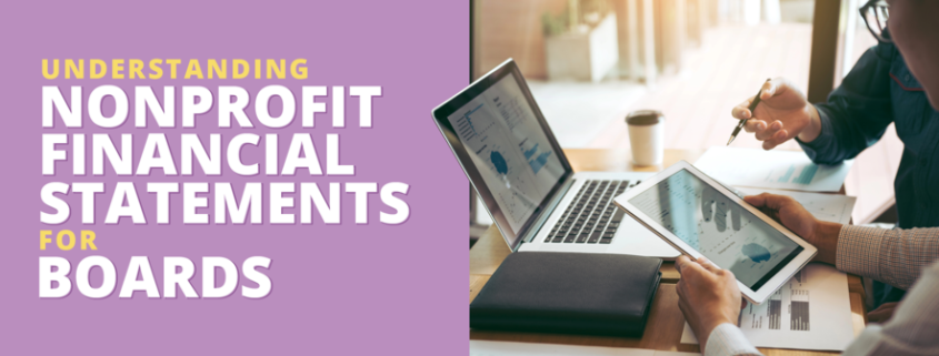 The title of the article, “Understanding Nonprofit Financial Statements for Boards.”