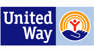 this is United Way’s nonprofit logo. It showcases open hands holding a stick figure with their arms outstretched. This is a great nonprofit logo because it’s striking, warm, and visually shows the organization supporting the individual, which is what the nonprofit does every day.