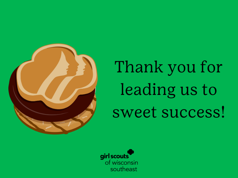 An eCard with a Girl Scout cookie depicted. 