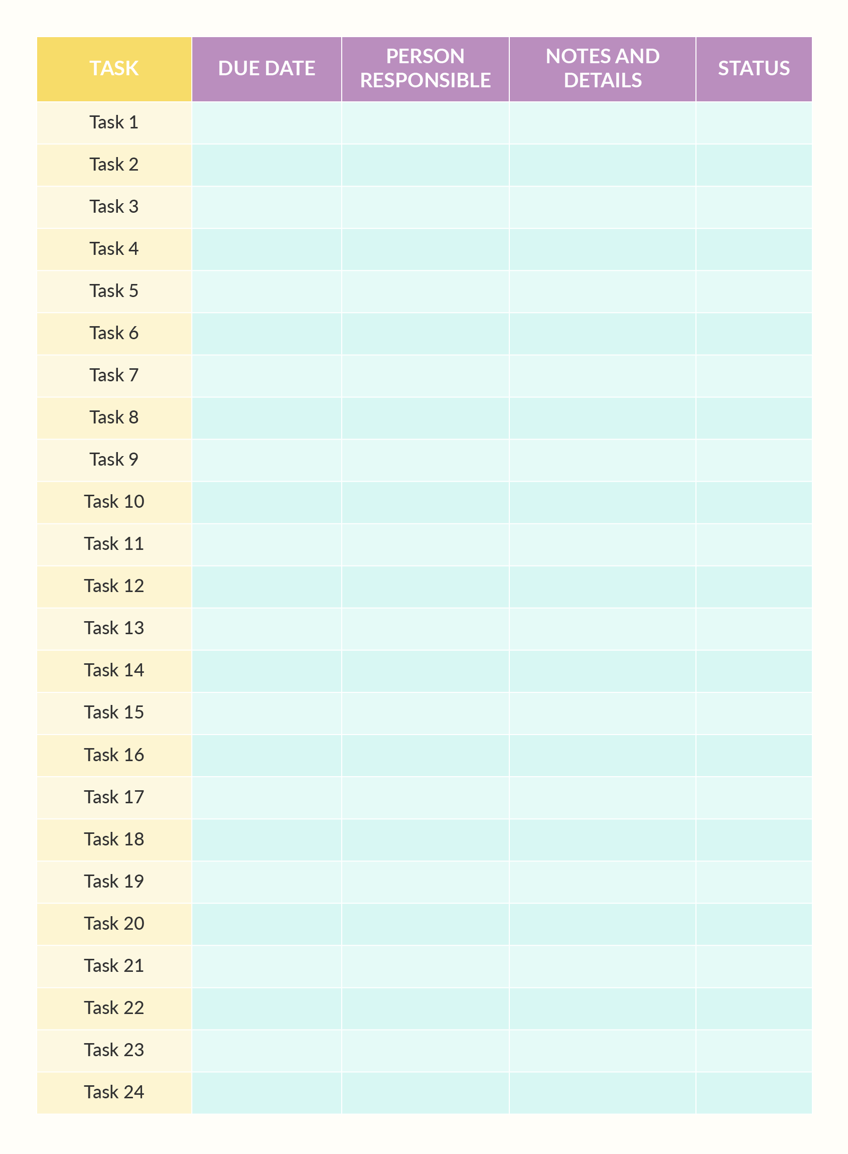 Basic checklist graphic for nonprofit event planning